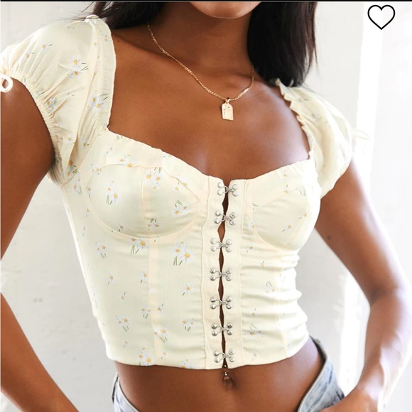 NWT Princess Polly Allyson Top Yellow - Picture 3 of 11